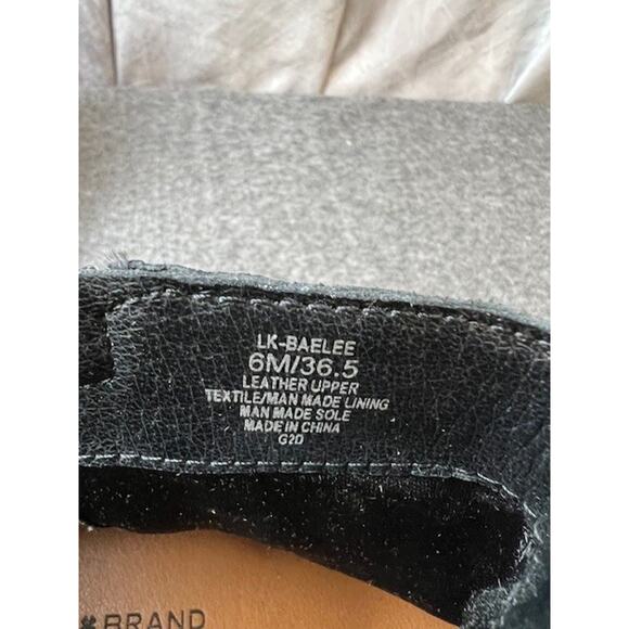 NWOB Lucky Brand Womens Baelee Ankle Boot Sz 6M Black Suede Leather Stacked Heel - Picture 7 of 8